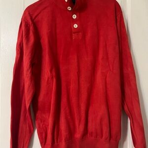 Red Button-Up Sweater